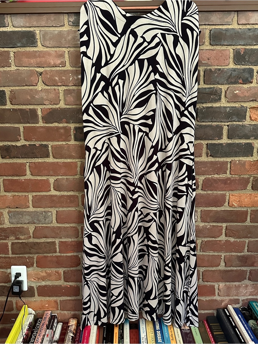 Chicos Sleeveless Maxi Dress botanical Vibe Print Pockets Travlers Resort XXL